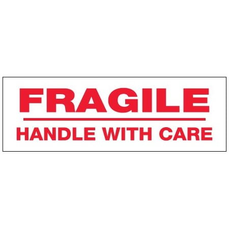Tape Logic 3'' x 110 yds. - ''Fragile Handle With Care'' Tape Logic Pre-Printed Carton Sealing Tape, 6PK T905P026PK